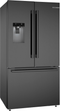 Bosch B36FD52SNB French Door Refrigerators Black Stainless Steel Front View
