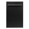 ZLINE DWBLM18 Built-In Dishwashers Black Matte Front View