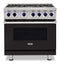 Viking VGR73626BON Freestanding Ranges Onyx Front View