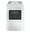 GE Appliances PTD60GBSRWS Top Load Dryers White On White With Silver Backsplash Front View