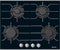 MIELE KM3010G Gas Cooktops Stainless Steel Front View