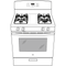 GE Appliances JGBS60DEKWW Freestanding Ranges White – Side Profile