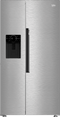 BEKO BFSB3612XSS Side By Side Refrigerators Fingerprint-Free Stainless Steel Front View