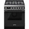 Smeg CPF30UGGAN Professional Ranges Black Front View