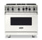 Viking VGIC53626BPW Freestanding Ranges Pure White Front View