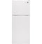 GE Appliances GPE12FGKWW Top Freezer Refrigerators White Front View