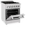 ZLINE RASSNBR24 Professional Ranges Durasnow With Brass Burners – Detail Close-up