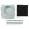 Zephyr BRC0107 Range Hood Accessories Stainless Steel + Glass Front View