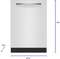 Bosch SHP65DM2N Built-In Dishwashers White – Side Profile
