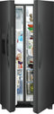 Frigidaire FRSS2323AD Side By Side Refrigerators Black Stainless Steel – Angle View