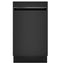 GE Appliances PDT145SGLBB Built-In Dishwashers Black Front View