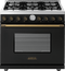 Superiore RD361GCNB Professional Ranges Black Matte, Bronze Front View
