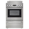 Avanti DER24P3S Freestanding Ranges Stainless Steel Front View