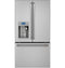 CAFE CYE22UP2MS1 French Door Refrigerators Stainless Steel Front View