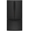 GE Appliances GNE27JGMBB French Door Refrigerators Black Front View