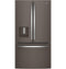 GE Appliances GFE26JMMES French Door Refrigerators Fingerprint Resistant Slate Front View