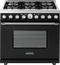 Superiore RD361SCNC Professional Ranges Black Matte, Chrome Front View