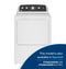 GE Appliances GTD48EASWWB Front Load Dryers White With Matte Black Backsplash – Official Product Photo