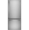 GE Appliances GDE21EYKFS Bottom Freezer Refrigerators Fingerprint Resistant Stainless Front View