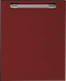 Superiore DWPRC Cooktop, Oven & Range Accessories Red Matte, Chrome Front View