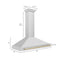 ZLINE KB4STZ48G Ducted Mount Hoods Gold Accents – Detail Close-up