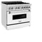 ZLINE RAWM36 Professional Ranges White Matte – Appliance Image