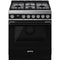 Smeg CPF30UGMBL Professional Ranges Black Front View
