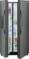 Frigidaire GRSC2352AD Side By Side Refrigerators Black Stainless Steel – Angle View