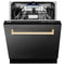 ZLINE DWVZBS24G Built-In Dishwashers Gold – Detail Close-up