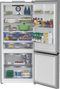 BEKO BFBF30116SS Bottom Freezer Refrigerators Fingerprint-Free Stainless Steel – Studio Shot