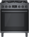 Bosch HDS8045U Freestanding Ranges Black Stainless Steel Front View