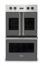 Viking VDOF7301DG Double Wall Ovens Damascus Gray Front View