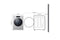 LG DLGX9901S Front Load Dryers Brushed Platinum Steel – Studio Shot