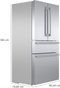 Bosch B36CL80SNS French Door Refrigerators Stainless Steel – Detail Close-up