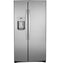 GE Appliances GSS25IYNFS Side By Side Refrigerators Fingerprint Resistant Stainless Front View