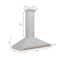 ZLINE KB4SNZ48CB Ducted Mount Hoods Champagne Bronze Accents – Lifestyle Photo