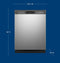 GE Appliances GDF535PSRSS Built-In Dishwashers Stainless Steel – Side Profile