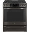 GE Appliances PGS930BPTS Slide-In Ranges Fingerprint Resistant Black Stainless Front View