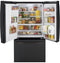 GE Appliances GFE26JEMDS French Door Refrigerators Fingerprint Resistant Black Slate – Catalog Photo