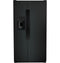 GE Appliances GSE25GGPBB Side By Side Refrigerators Black Front View