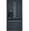 CAFE CYE22TP3MD1 French Door Refrigerators Matte Black Front View