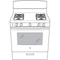 GE Appliances JGBS30DEKWW Freestanding Ranges White – Detail Close-up