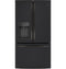 GE Appliances GFE28GELDS French Door Refrigerators Fingerprint Resistant Black Slate Front View