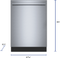 Bosch SHX65DM5N Built-In Dishwashers Stainless Steel – Side Profile