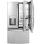 GE Appliances PYD22KYNFS French Door Refrigerators Fingerprint Resistant Stainless – Angle View