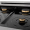 ZLINE RASSNBR24 Professional Ranges Durasnow With Brass Burners – Detail Close-up