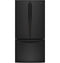 GE Appliances GWE19JGLBB French Door Refrigerators Black Front View