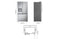 LG LF24Z6530S French Door Refrigerators Print Proof Stainless Steel – Studio Shot