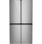 CAFE CAE28DM5TS5 French Door Refrigerators Platinum Glass Front View