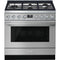 SMEG CPF36UGMX Freestanding Ranges Stainless Steel Front View